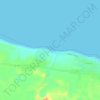Topografische kaart Praia da Baleia, hoogte, reliëf