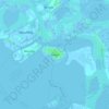 Topografische kaart Burano, hoogte, reliëf