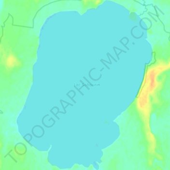 Topografische kaart Lac Sabourin, hoogte, reliëf