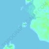 Topografische kaart Tihik Island, hoogte, reliëf