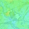 Topografische kaart Hounslow Heath, hoogte, reliëf