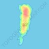 Topografische kaart Liguanea Island, hoogte, reliëf