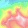 Topografische kaart Map Glacier, hoogte, reliëf