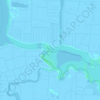 Topografische kaart False River, hoogte, reliëf