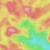 Topografische kaart Lac du Moka, hoogte, reliëf