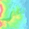 Topografische kaart Katouna, hoogte, reliëf