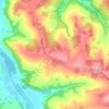 Topografische kaart Saint Loup en Albret, hoogte, reliëf