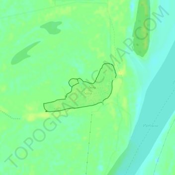 Topografische kaart Тюли, hoogte, reliëf