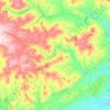 Topografische kaart Glen Lethnot, hoogte, reliëf