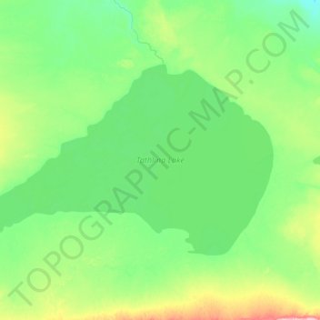 Topografische kaart Tathlina Lake, hoogte, reliëf