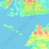 Topografische kaart Baai van Galway, hoogte, reliëf