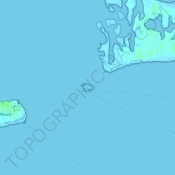 Topografische kaart Santa Cruz del Islote, hoogte, reliëf