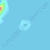 Topografische kaart Lumbian Island, hoogte, reliëf