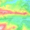 Topografische kaart Serra del Cavall Verd, hoogte, reliëf