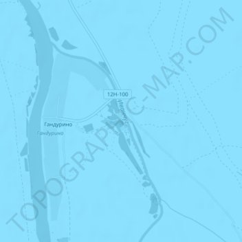 Topografische kaart Иванчуг, hoogte, reliëf