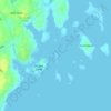 Topografische kaart Bass Island, hoogte, reliëf