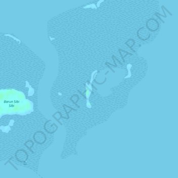 Topografische kaart Tataan Islands, hoogte, reliëf