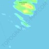 Topografische kaart Mistake Island, hoogte, reliëf