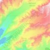 Topografische kaart Yale Glacier, hoogte, reliëf