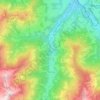 Topografische kaart Kelchsau, hoogte, reliëf