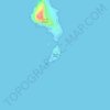 Topografische kaart Isla de Chivos, hoogte, reliëf