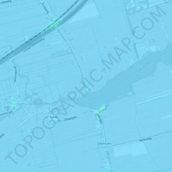 Topografische kaart Rijpwetering, hoogte, reliëf