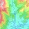 Topografische kaart Río Borbén, hoogte, reliëf