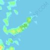 Topografische kaart Mahee Island, hoogte, reliëf