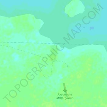 Topografische kaart Нумто, hoogte, reliëf