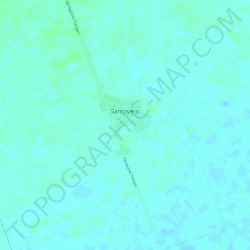 Topografische kaart Santoyero, hoogte, reliëf