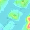 Topografische kaart Buck Island, hoogte, reliëf