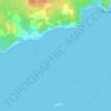 Topografische kaart Flat Rock, hoogte, reliëf