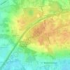 Topografische kaart Cuesta van het Waasland te Waasmunster, hoogte, reliëf
