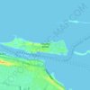 Topografische kaart Paradise Island, hoogte, reliëf