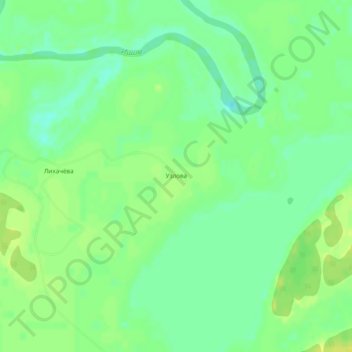 Topografische kaart Узлова, hoogte, reliëf