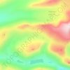 Topografische kaart Kebnekaise, hoogte, reliëf
