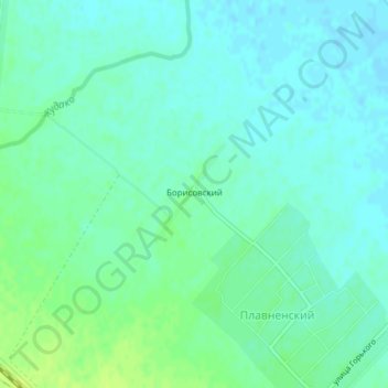 Topografische kaart Борисовский, hoogte, reliëf