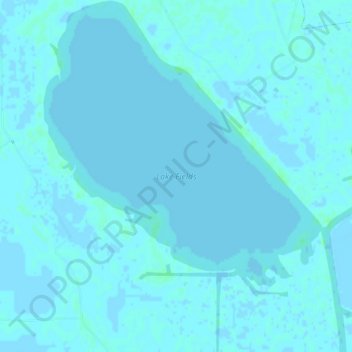 Topografische kaart Lake Fields, hoogte, reliëf