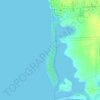 Topografische kaart Playa Combate, hoogte, reliëf