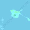 Topografische kaart Meara Island, hoogte, reliëf