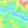 Topografische kaart Liqeni i Komanit, hoogte, reliëf