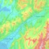 Topografische kaart Hutt Valley, hoogte, reliëf