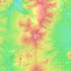 Topografische kaart Cascade Range, hoogte, reliëf
