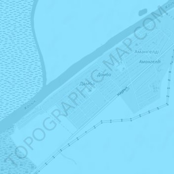 Topografische kaart Дамба, hoogte, reliëf