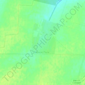 Topografische kaart Яркое Поле, hoogte, reliëf