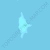 Topografische kaart Big Whale Cay, hoogte, reliëf