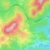Topografische kaart Domaine de Séguret, hoogte, reliëf