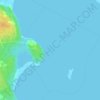 Topografische kaart Atlantic, hoogte, reliëf