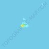 Topografische kaart Saba Island, hoogte, reliëf