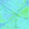 Topografische kaart Oude Maas, hoogte, reliëf